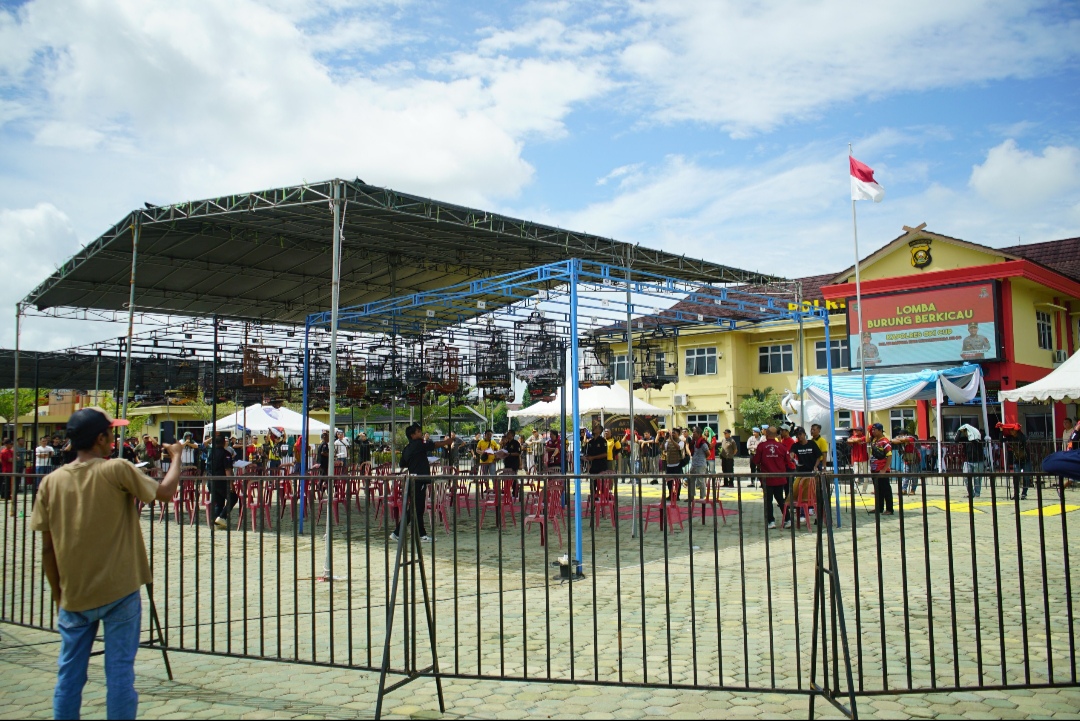 Event Burung Berkicau Kapolres OKI Cup Sambut Hari Bhayangkara ke-80 di Polres OKI 