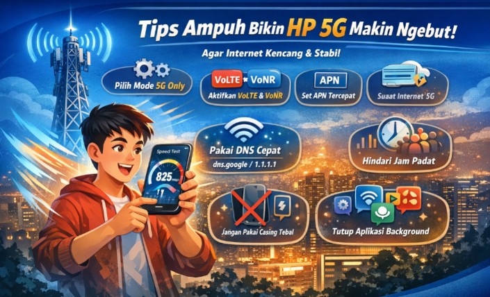 Internet Lemot di HP 5G? Ini Tips Manjur Setting Ponsel 5G agar Koneksi Makin Ngebut dan Stabil