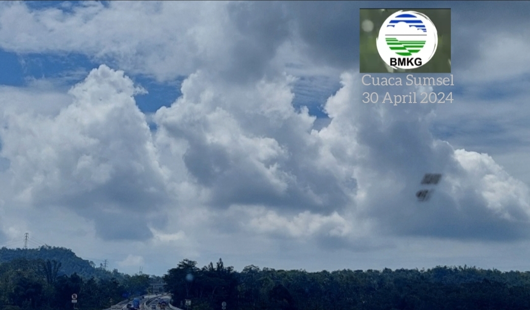 Cuaca Sumatera Selatan 30 April 2024, Dominan Berawan dan Hujan Ringan, Cek di Bawah Ini