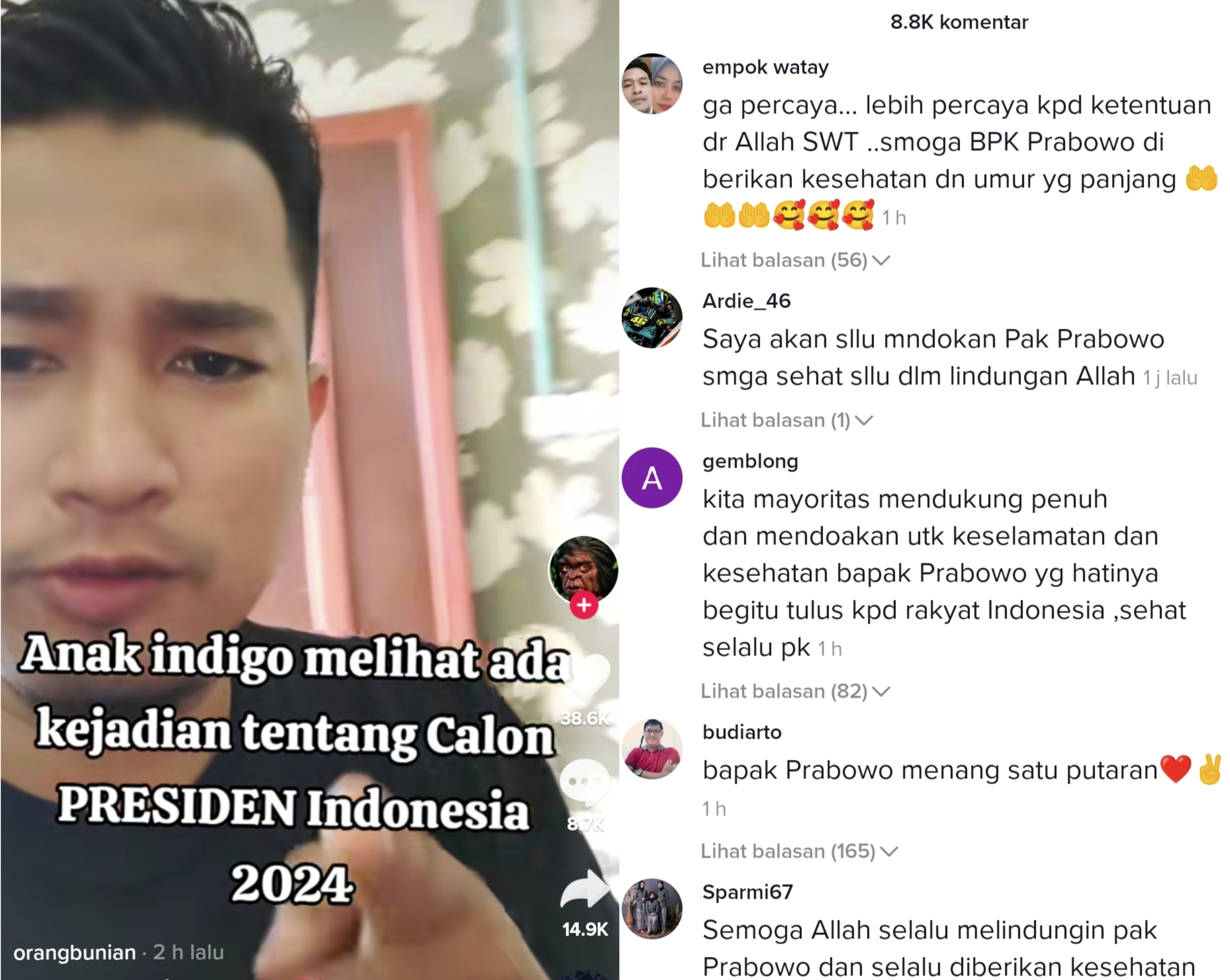 Mengaku Indigo, Tiktokers Asal Aceh Ini Ramalkan Salah Satu Capres 2024 Kena Stroke