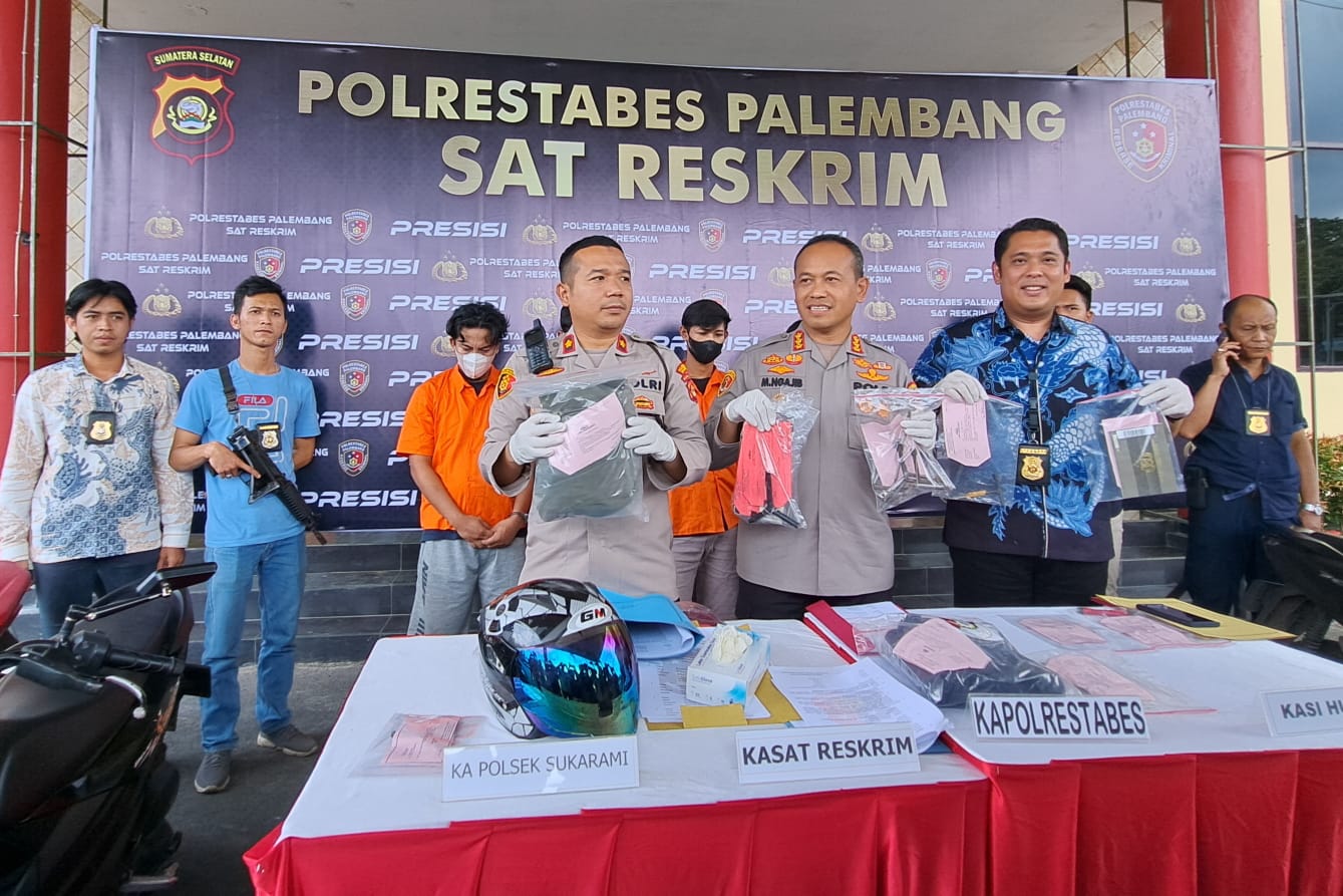 Polisi Ringkus 3 Spesialis Pelaku Curanmor 23 TKP di Kawasan Sukarami dan Kota Palembang 