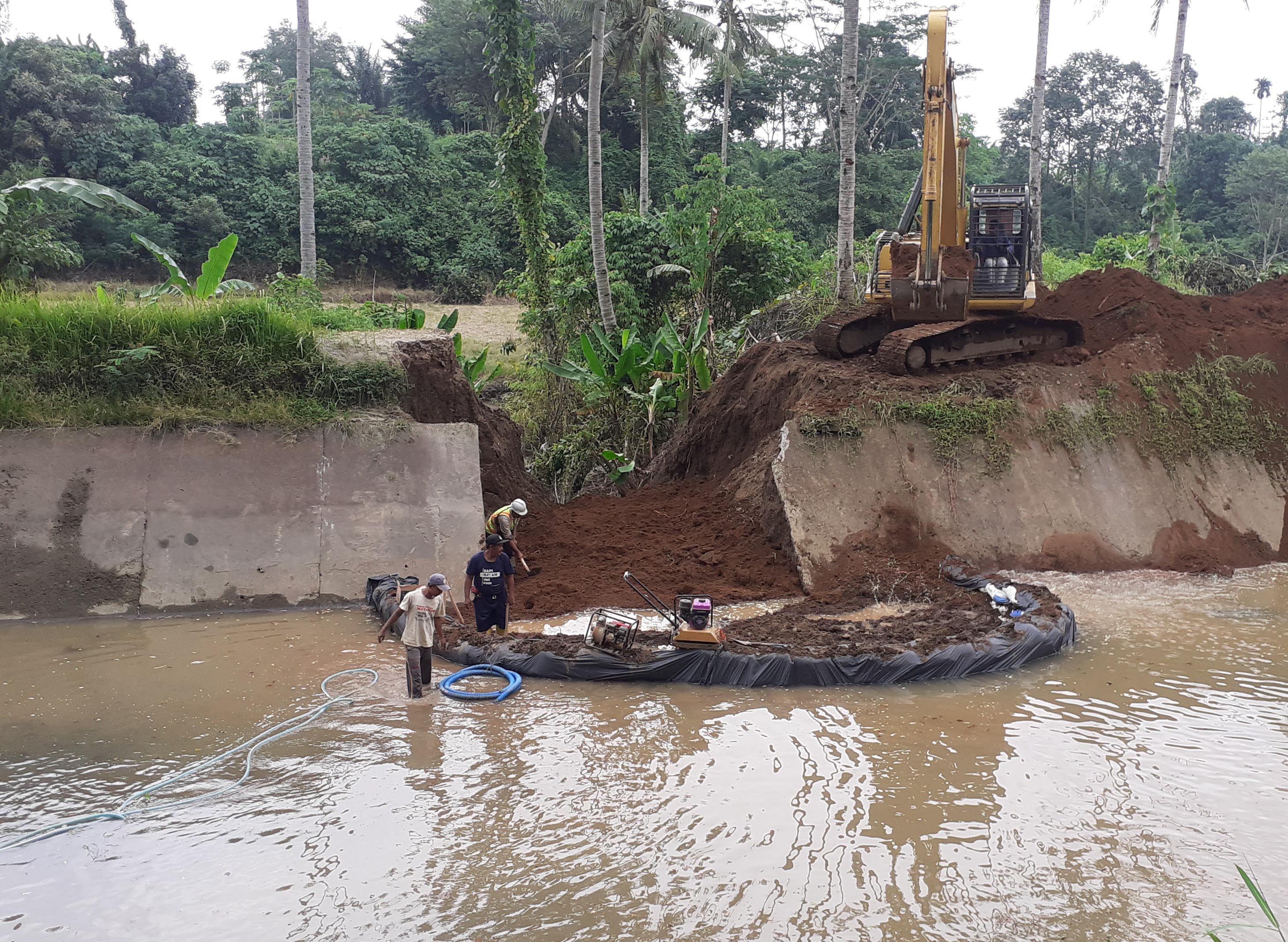 Tanggul Jebol, Pengaliran Air Irigasi Kelingi Tertunda