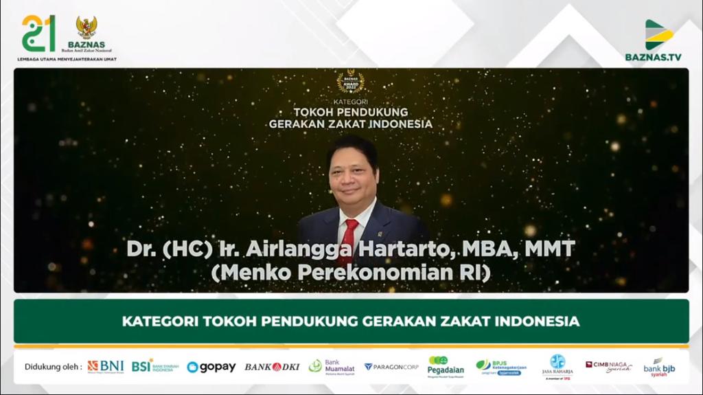 Menko Airlangga Raih Baznas Award 2022