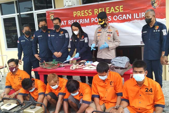 Polres Ogan Ilir Tangkap 6 Pelaku dari 3 Kasus Kejahatan