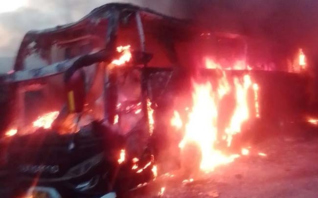 Bus Pariwisata Ludes Terbakar, Penyebabnya?