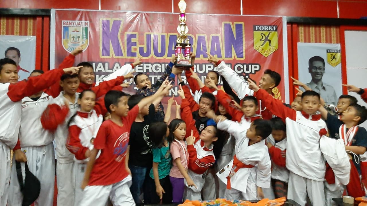 Karateka OKI, Sabet Juara Umum 1 Piala Bergilir Bupati Cup Banyuasin