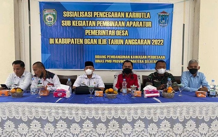 Mitigasi Bencana Karhutla, DPMD Sumsel Kumpulkan Camat dan Kades di Ogan Ilir