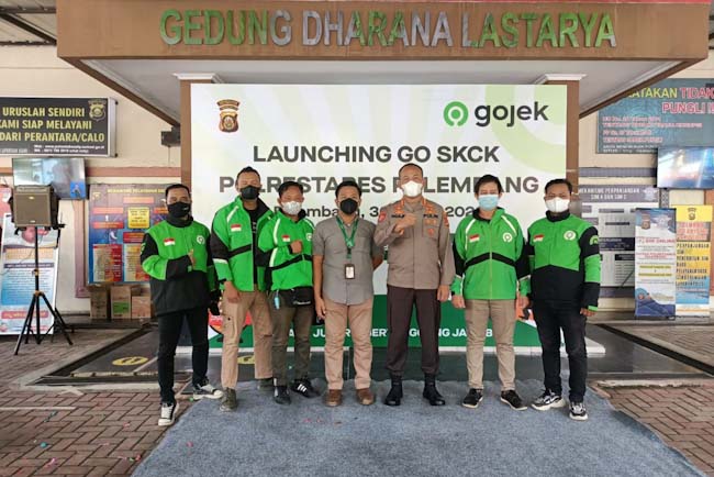 Pertama di Indonesia, Gandeng Gojek, Polrestabes Palembang