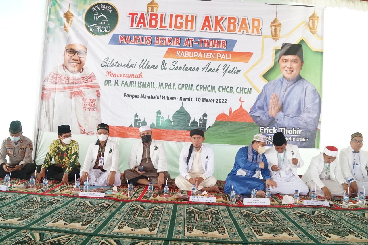 Majelis Dzikir At-Thohir Kabupaten PALI Gelar Tabligh Akbar dan Santunan Anak Yatim