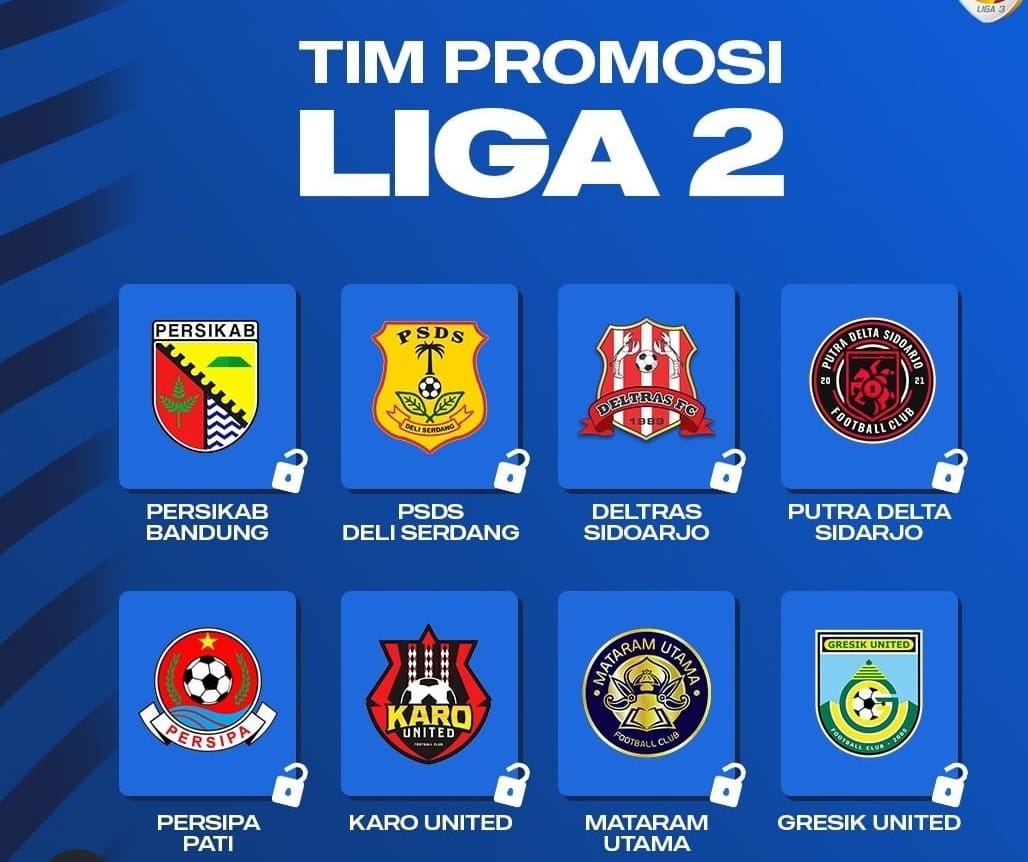 Berikut Tim Peserta Liga Dua 2023