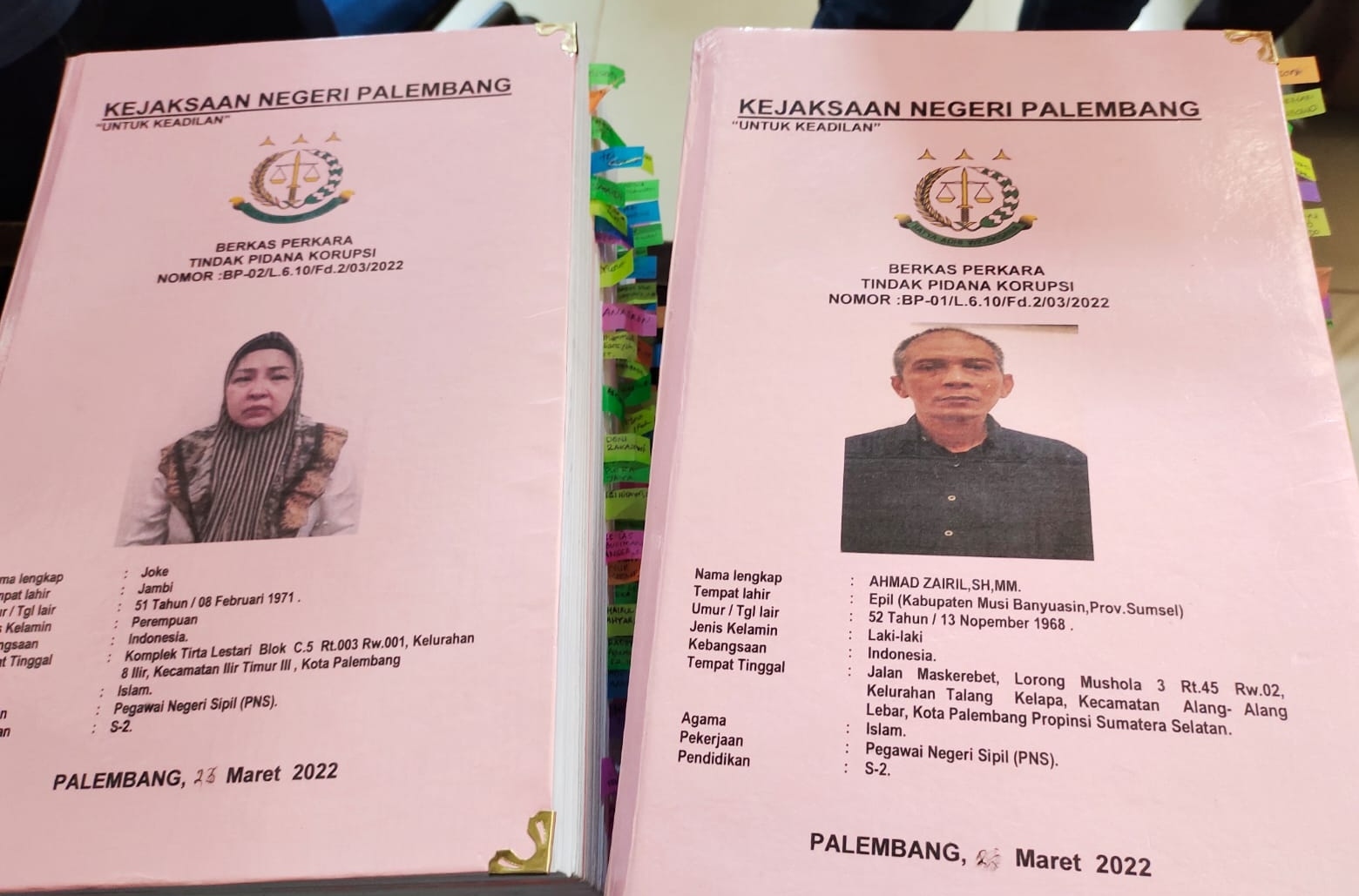 Lusa, Dua Oknum Pejabat BPN Kota Palembang Jalani Sidang Perdana