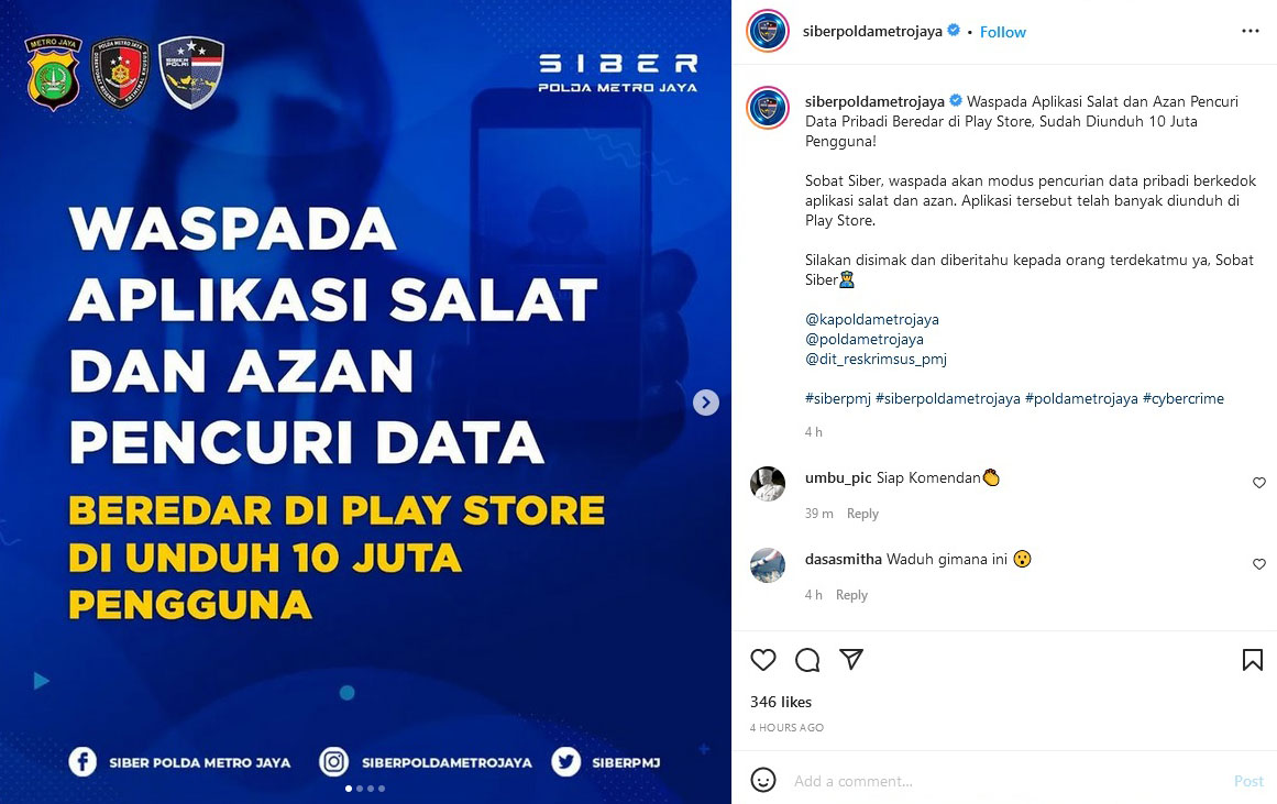 Siber Polda Metro Jaya Rilis Aplikasi Pencuri Data, Cek di Sini!