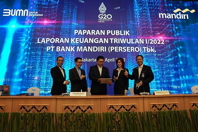 Wow ! Bank Mandiri Cetak Laba Rp 10 Triliun di Kuartal I 2022, Tumbuh 70% YoY