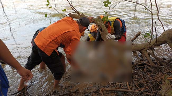 Pemancing Asal Jambi yang Tenggelam di Sungai Kutu Ditemukan Terkubur Pasir