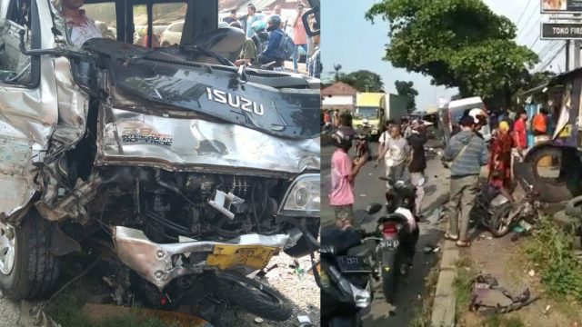 Kecelakaan Maut di Karawang, Korban Bergeletakan di Jalan