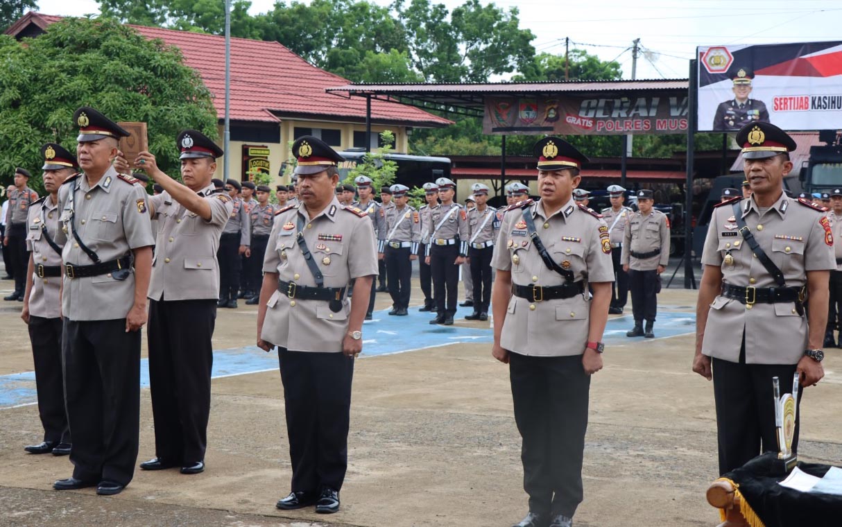 Tiga Kapolsek di Polres Musi Rawas Sertijab