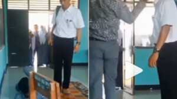 Viral! Siswa Tampar Guru Karena Dibangunkan Saat Tidur Dalam Kelas