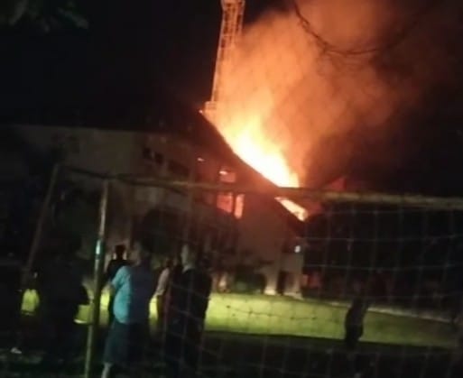 Gedung LPMP Sumsel Terbakar