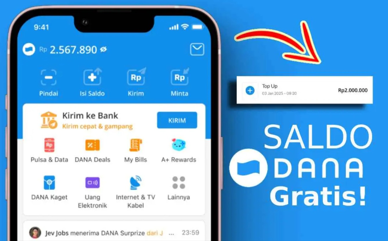 Hanya Daftar, Langsung Bisa Tarik Saldo DANA Gratis Rp75 Ribu dari Aplikasi Ini