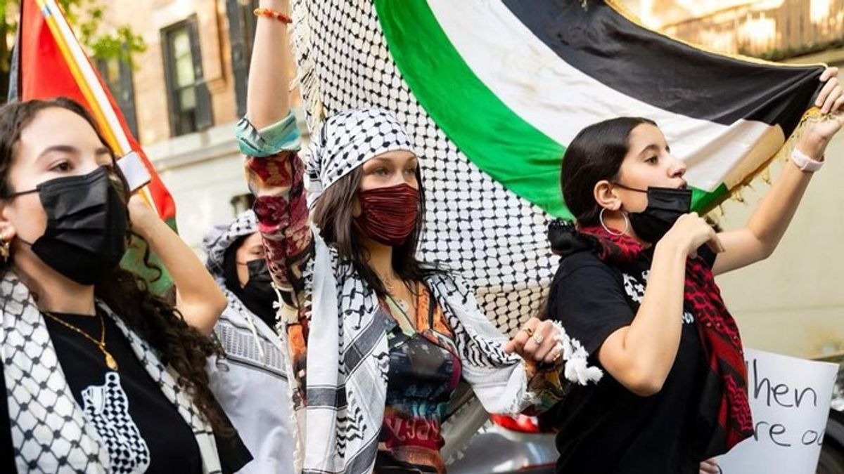 LUAR BIASA! Artis-Artis Dunia Beri Dukungan untuk Palestina, Bella Hadid : Saya Tidak Takut 