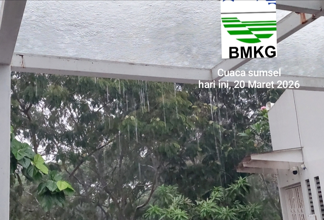 Ini Prakiraan Cuaca Sumsel 20 Maret 2026: Hujan Ringan Dominasi 17 Wilayah