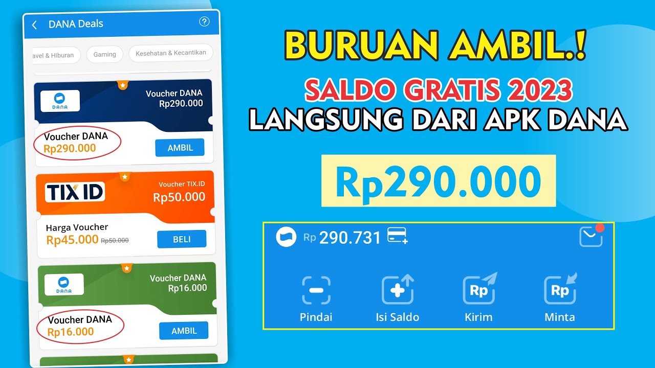 Tanpa Undang a Undang Teman, Cuan Gratis Rp290.000 Bisa Diklaim Sekarang di Aplikasi DANA, Begini Caranya!