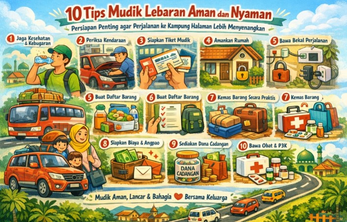 10 Tips Mudik Lebaran Aman dan Nyaman, Persiapan Penting Agar Perjalanan ke Kampung Halaman Menyenangkan