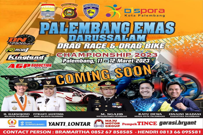 Hobi Balapan? Ikuti Palembang Emas Darussalam Drag Race-Drag Bike Championship 2023