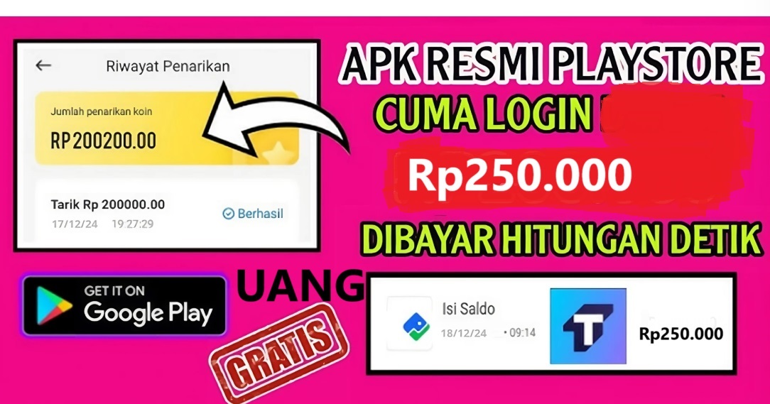 LOGIN Pertama dapat DANA Rp250.000? Berikut APK Resmi Playstore, Bocah ABG Juga Bisa Mainnya