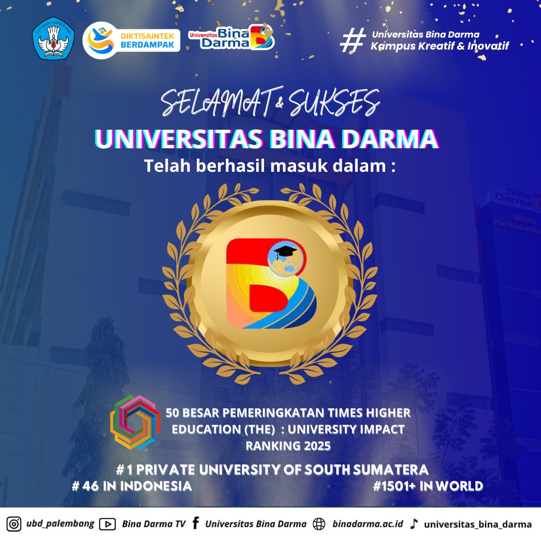 Universitas Bina Darma Masuk 50 Besar Times Higher Education 2025, Peringkat Tertinggi di Sumsel