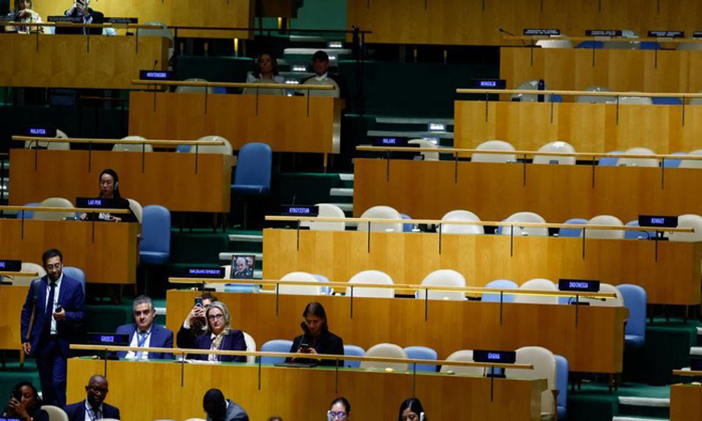 Ini Penampakan Puluhan Kursi Ditinggalkan Pemimpin Dunia saat Netanyahu Pidato di Sidang PBB