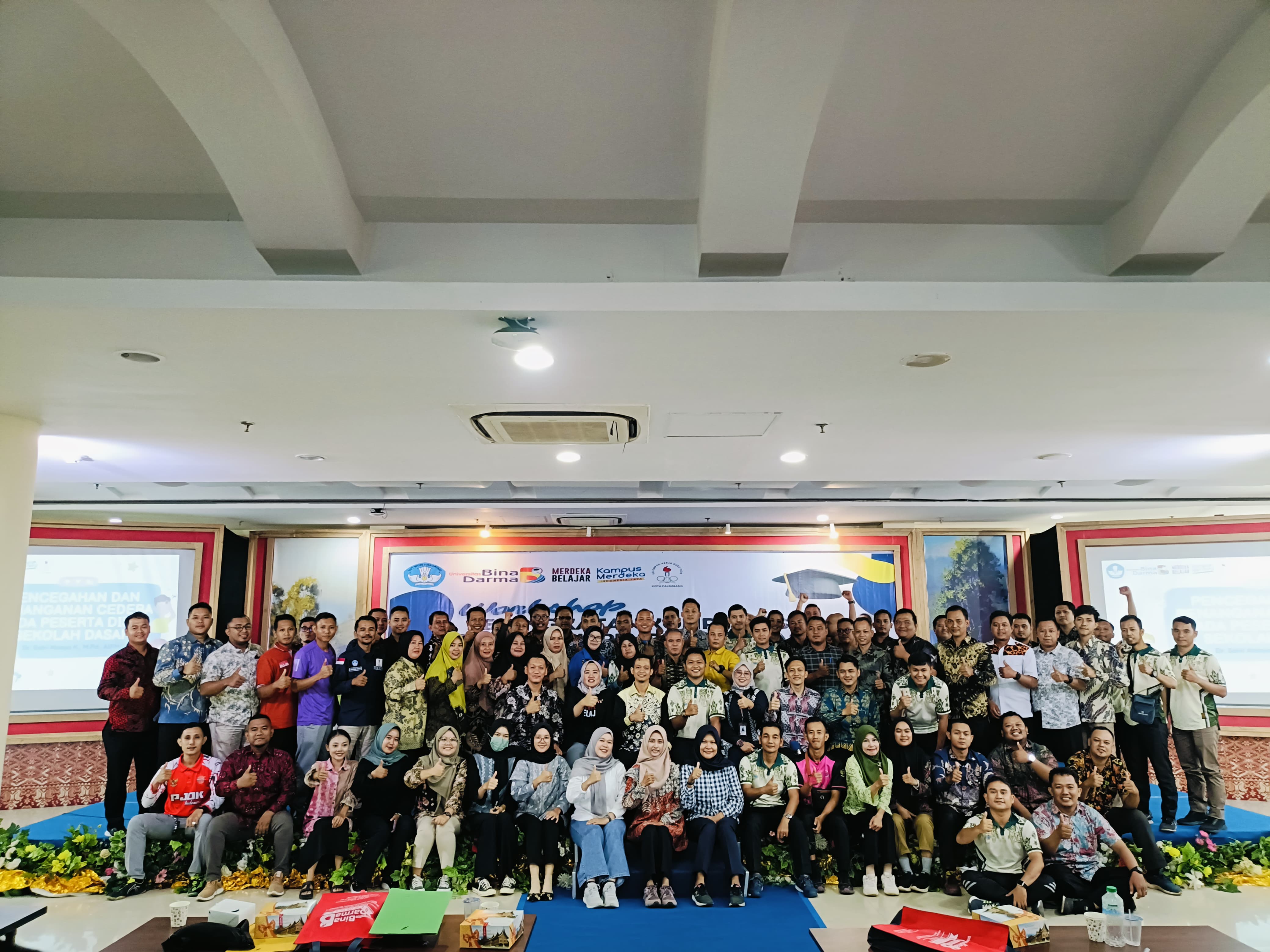 Guru PJOK Universitas Bina Darma Kerjasama Tingkatkan Kompetensi dengan Kelompok Kerja Guru Palembang 