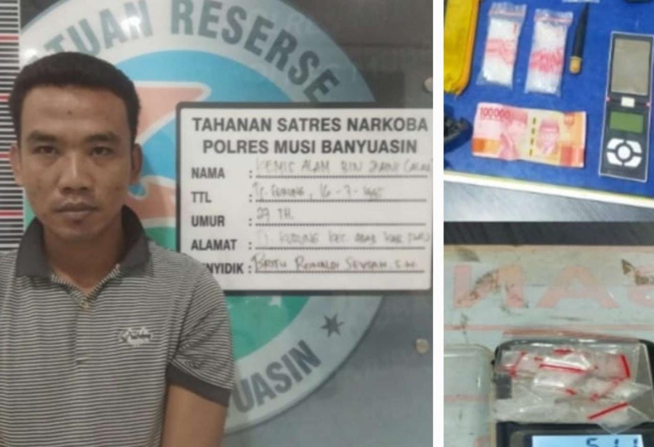 Polisi Amankan Pria Asal PALI di Ulak Teberau Muba Gegara Barang Haram Ini