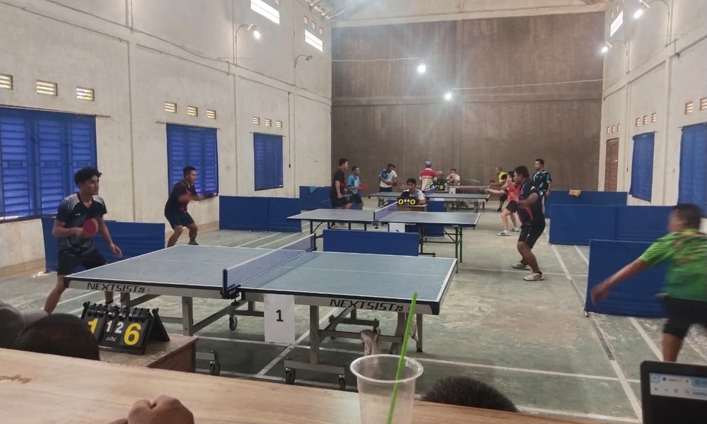 96 Petenis Meja Ikuti Turnamen Tenis Meja Pengkab PTMSI Ogan Ilir
