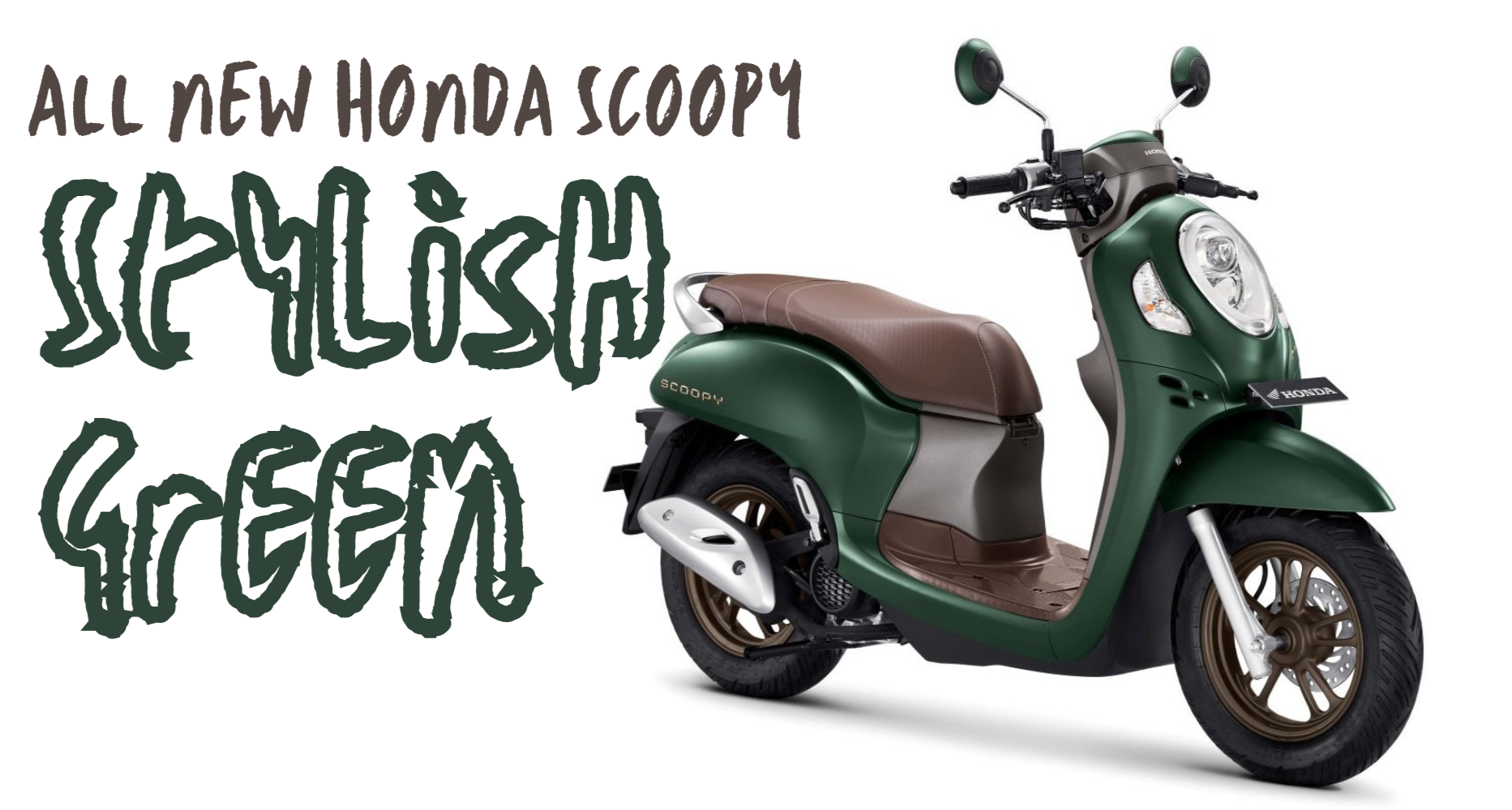 Bikin Terpesona! Simak Sentuhan Modern Honda Scoopy Stylish Green yang Funky dengan Gaya Retro 