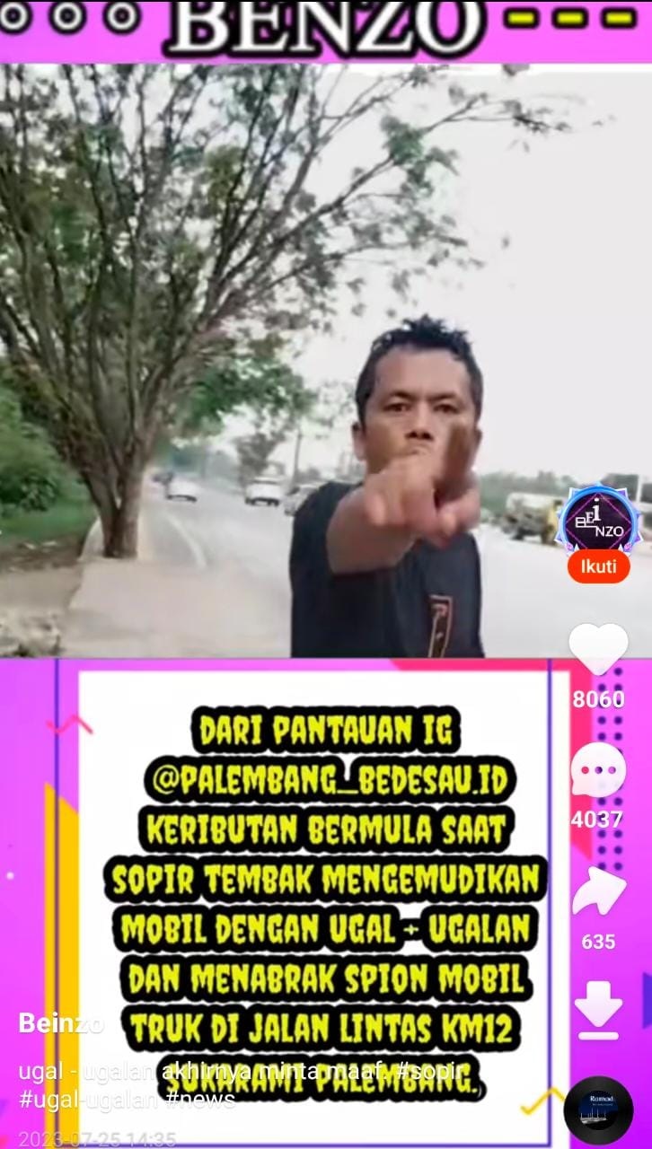 Sopir Tembak Di Kota Palembang Ugal-Ugalan, Turunkan Paksa Penumpang ...