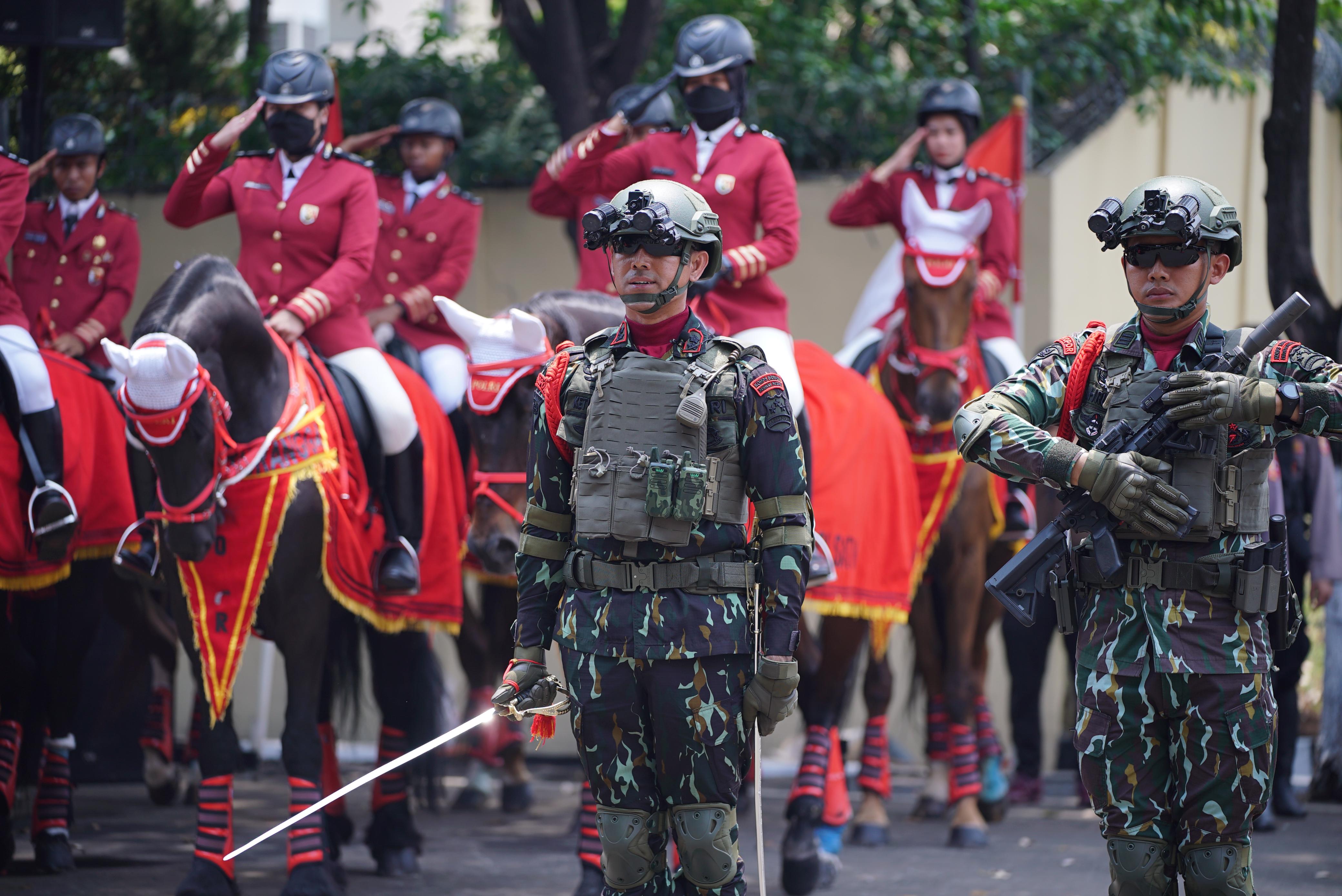 Polri Gladi Bersih Apel Gelar Pasukan Pengamanan Pelantikan Presiden