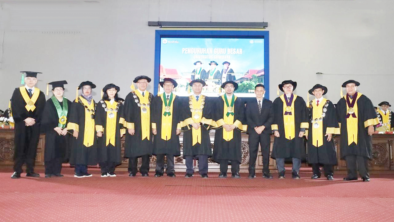 Unsri Kukuhkan 3 Guru Besar Baru dari Bidang Kedokteran, Pertanian, dan Teknik