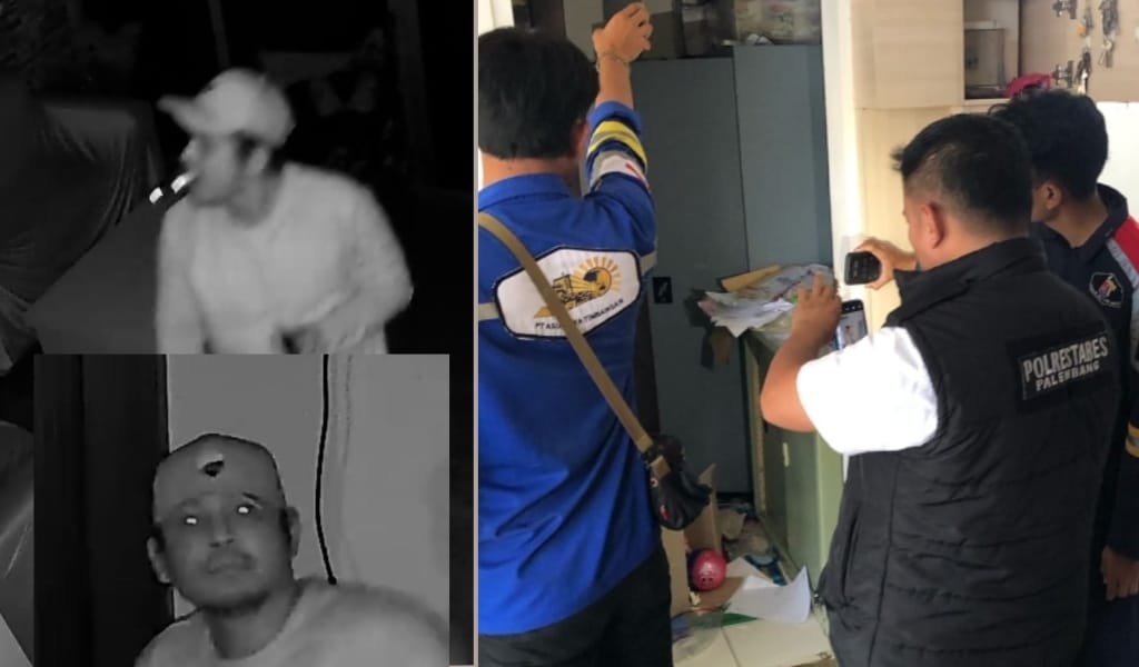 Maling Satroni Kantor PT Asia Jaya Timbangan (AJT), Motor Raib dan Ruangan Diacak-acak, Pelaku Terekam CCTV