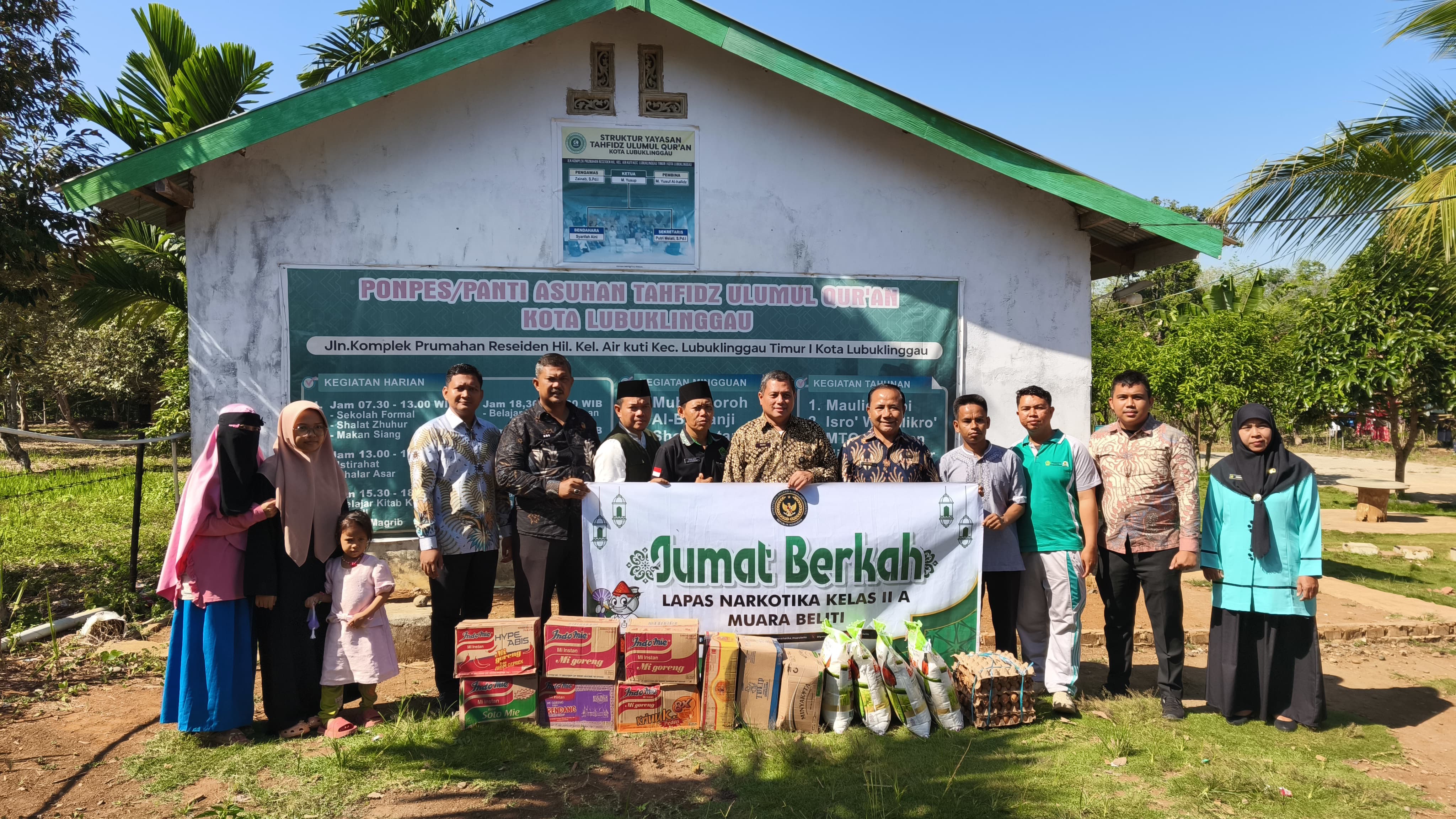 Lapas Narkotika Kelas IIA Muara Beliti Salurkan Bantuan Sosial ke Panti Asuhan Tahfidz di Lubuk Linggau