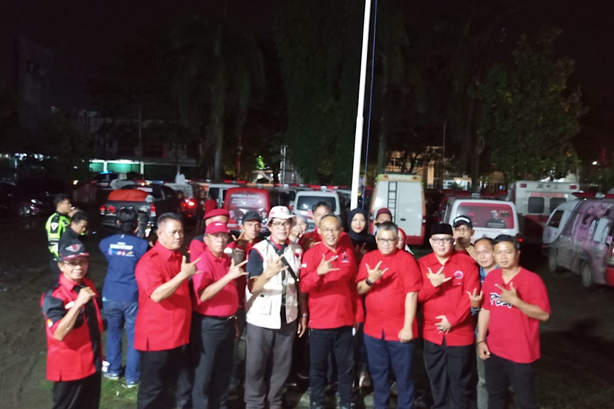 DPC PDIP Muara Enim Sambut Tim Kemanusiaan PDI Perjuangan