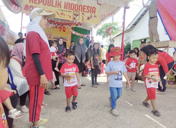 Keseruan Anak-Anak Ikuti Lomba HUT RI ke-80 di Perumahan Dreamland 2 Banyuasin