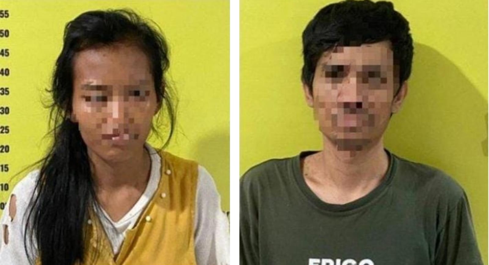 Pasutri di Palembang Viral Gasak Helm Ditangkap Polisi, Hanya Bisa Tertunduk Malu