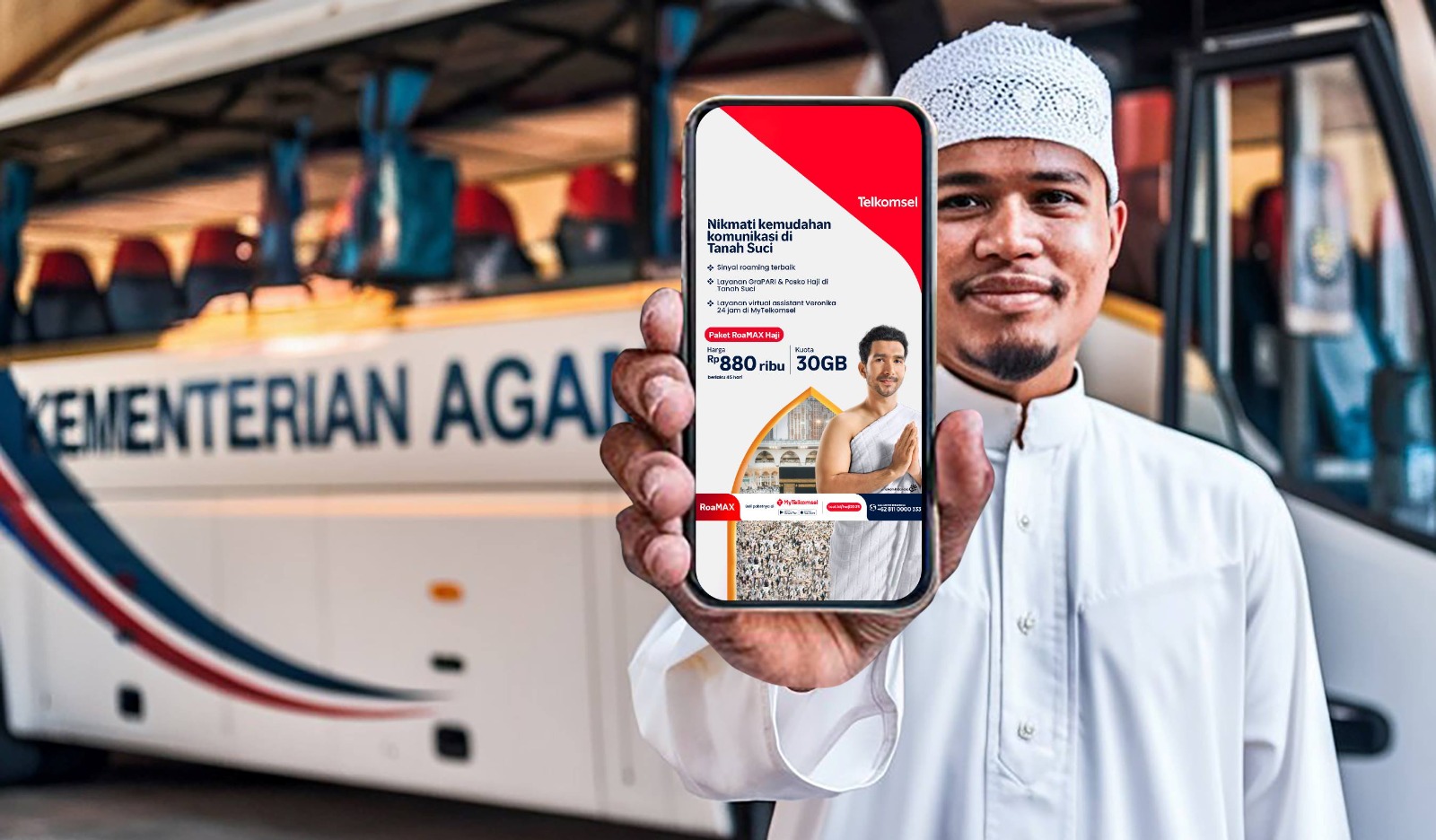 Telkomsel Hadirkan Paket RoaMAX, GraPARI Makkah dan Layanan Pelanggan Gratis 24 Jam untuk Jemaah Haji