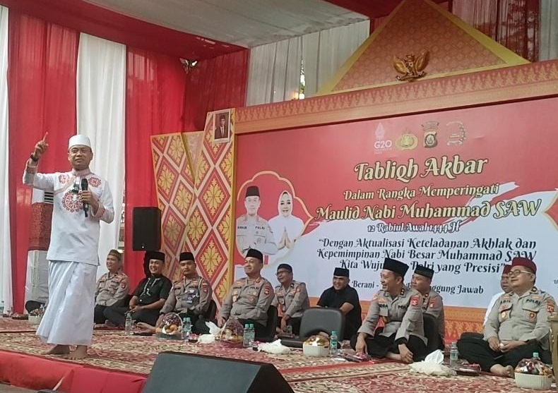  Ustad Das'ad Latif, Tausyiah Maulid Nabi di Polrestabes Palembang 