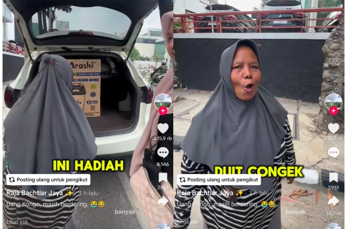 Viral Emak-emak Ngelunjak Dikasih Mesin Cuci: 'Maunya Duit Congek, Jual Aja'