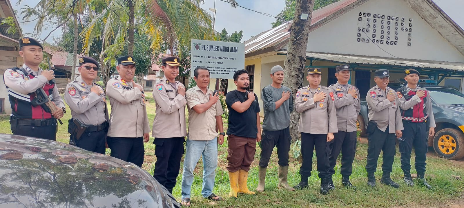 Personel Gabungan Polda Sumsel dan Polres OKI Patroli Dialogis ke Sungai Sodong OKI, Ada Apa?