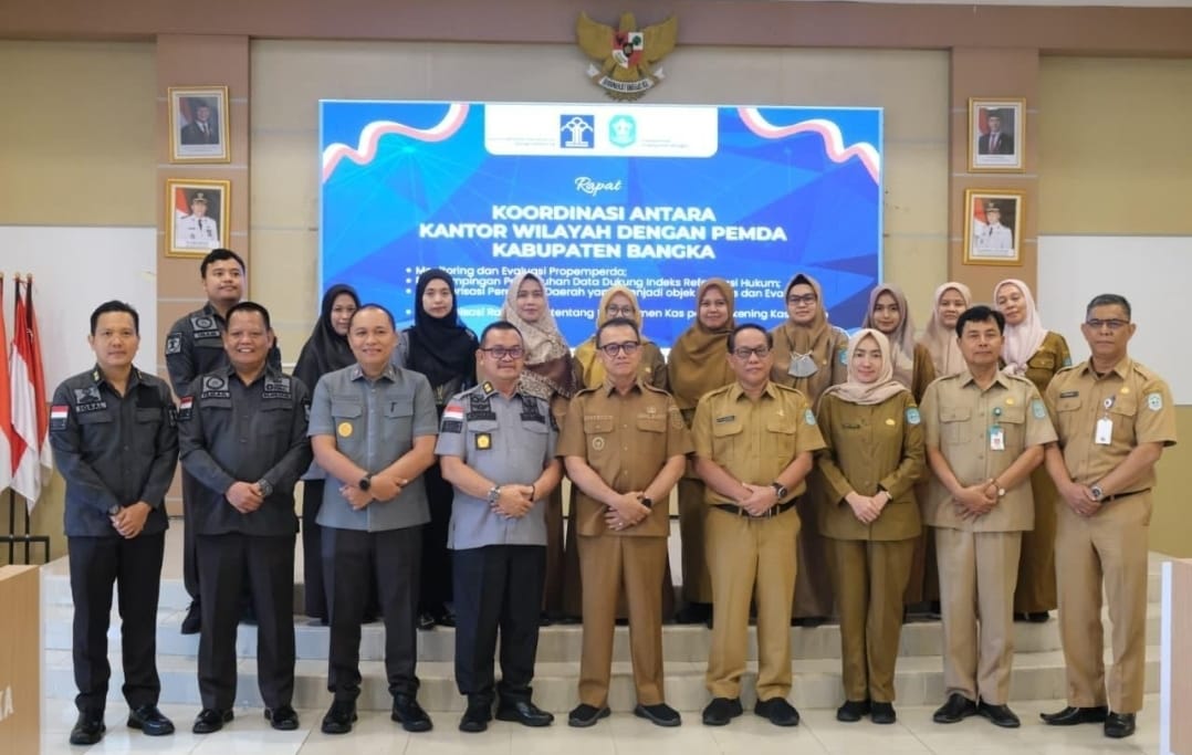 Kemenkum Babel dan Pemkab Bangka Perkuat Harmonisasi Ranperda dan Indeks Reformasi Hukum