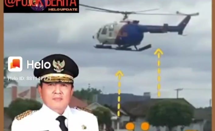 Wuih Gaya! Gubernur Lampung Naik Helikopter Cek Lokasi Kunjungan Jokowi, Takut Sepatu Mahalnya Kotor Ya Pak?