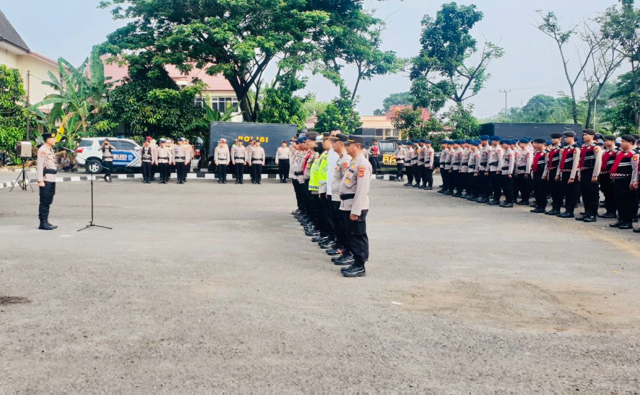 Ratusan Personel Disiagakan Pengamanan Penetapan Nomor Urut Pasangan Calon Gubernur dan Wagub Sumsel